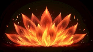 火焰莲花绽放 动感热烈