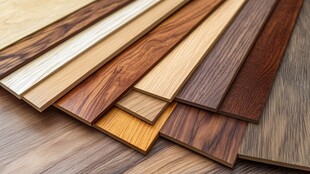 多样木纹地板板材展示