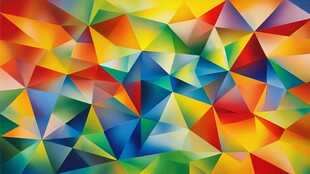 多彩几何拼接抽象艺术背景