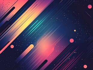 炫彩动感几何线条星空背景