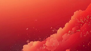 红色梦幻云朵背景图