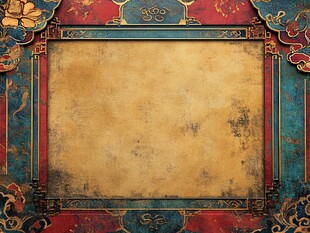 中式复古边框古风背景图