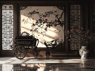 中式古雅室内的传统陈设