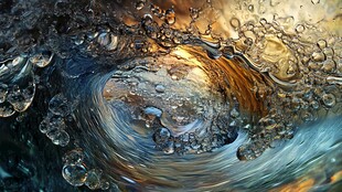 梦幻水波气泡艺术图景