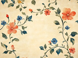 复古花卉装饰背景图案