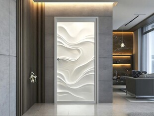 现代简约风格艺术纹理房门