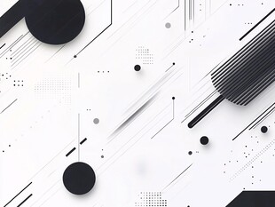 黑白几何抽象科技风背景