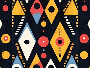 几何图案构成的抽象艺术画面