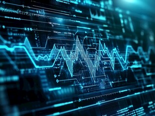 科技感数据波形背景图