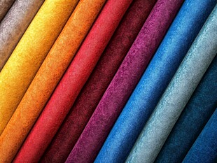 多彩绒面布料展示