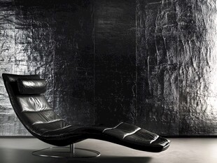 现代简约黑色躺椅展示