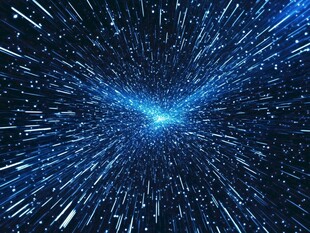 蓝色星空粒子爆炸特效