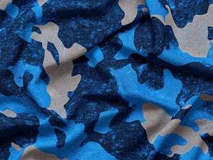 蓝色迷彩布料纹理图案