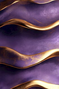 紫底金纹波浪质感背景图