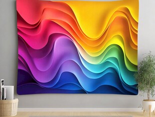 绚丽多彩波浪风墙面挂饰