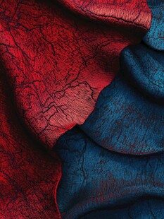 红蓝交织纹理布料背景图