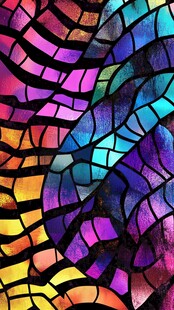 梦幻彩色玻璃艺术纹理