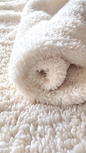 柔软毛绒毯特写