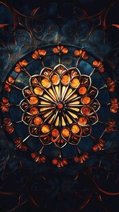 神秘炫彩曼陀罗图案艺术