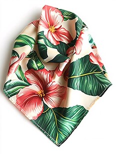 花卉图案时尚小方巾