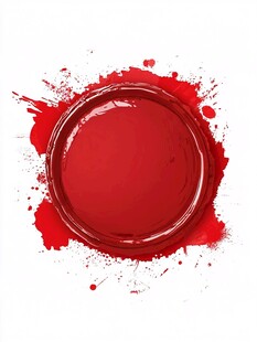 红色油墨泼溅艺术画面