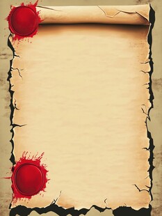 复古蜡封羊皮纸背景图