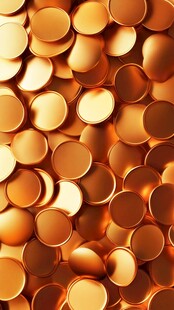 金色硬币堆积的华丽画面