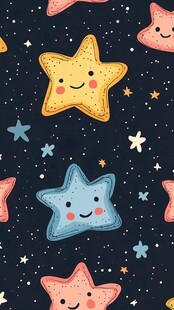 可爱星星图案背景设计