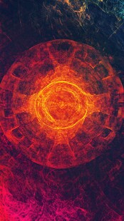 神秘炫彩能量光圈图案