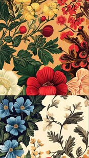 复古花卉图案精美素材集