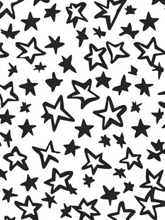 手绘星星无缝图案背景