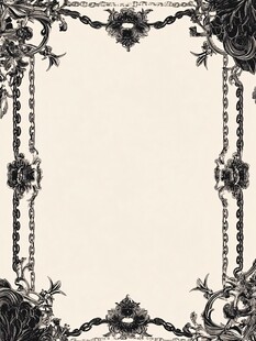 复古花卉链条装饰边框