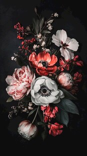 复古风花卉静物艺术插画