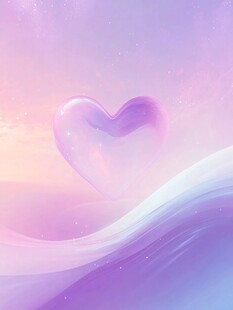 梦幻心形渐变浪漫背景图
