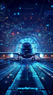 科技感十足的未来航空场景