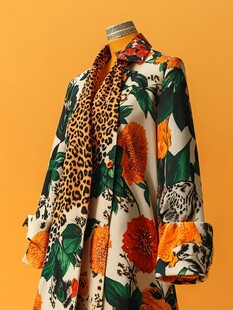 印花豹纹风时尚女士外套