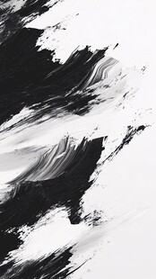 黑白笔触抽象艺术纹理