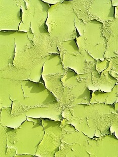 剥落的浅绿色墙面纹理