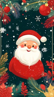 圣诞老人的节日温馨氛围