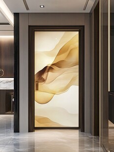 现代简约风艺术玄关玻璃门