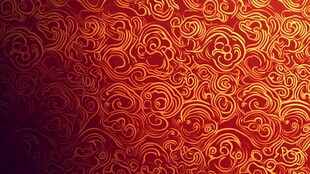 古典红色祥云花纹背景图
