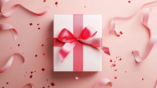 粉色系精美礼品盒装饰