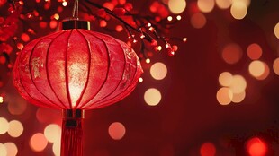红灯笼映佳节温馨氛围