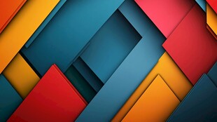 多彩几何拼接立体背景图