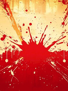 红色泼墨艺术背景图