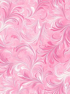 粉色优雅卷曲花纹图案