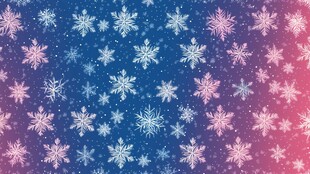 梦幻渐变雪花背景图案