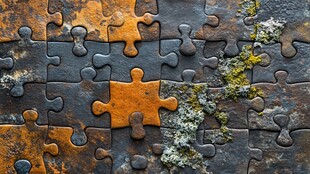 生锈拼图 残缺中的独特美感