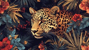 丛林花豹 野性自然之美