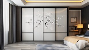 新中式卧室衣柜优雅设计